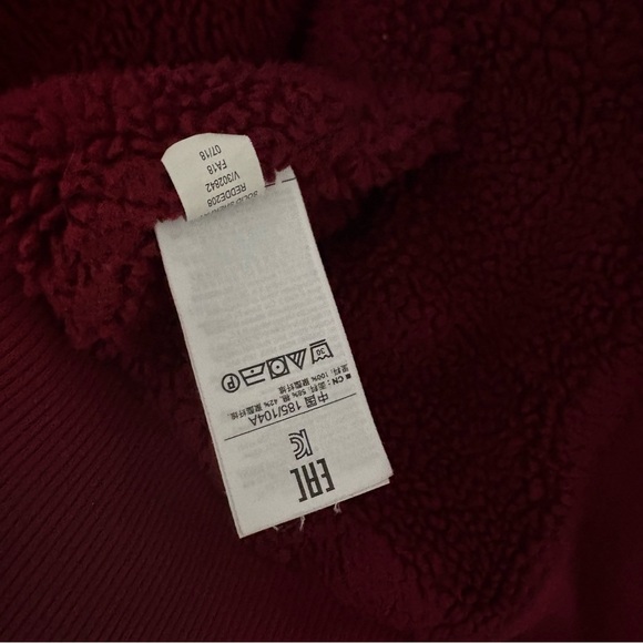 Gap Maroon Sherpa Lined Zip Hoodie Men’s L - Cozy Fleece EUC - Winter Must! - Picture 7 of 10